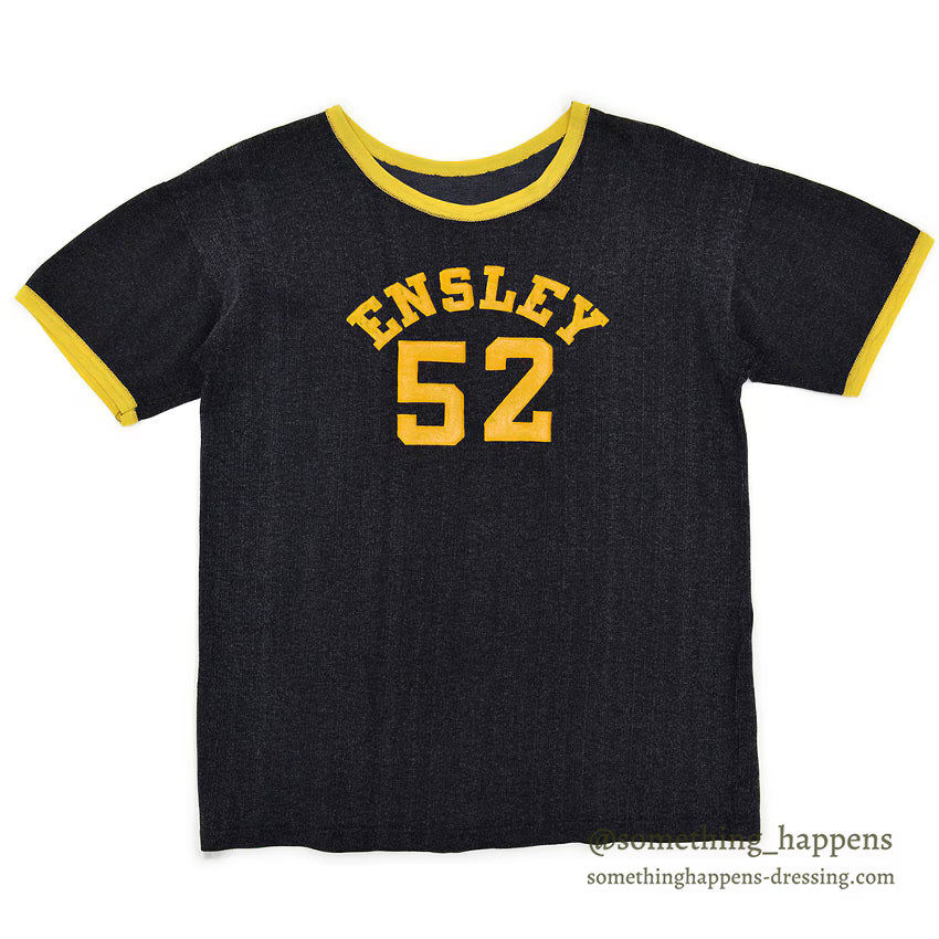 ~1960's CHAMPION ENSLEY ATHLETIC JERSEY T-SHIRT BLACK ... 44