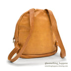 ~1970's BROWN OILED LEATHER BACKPACK...
