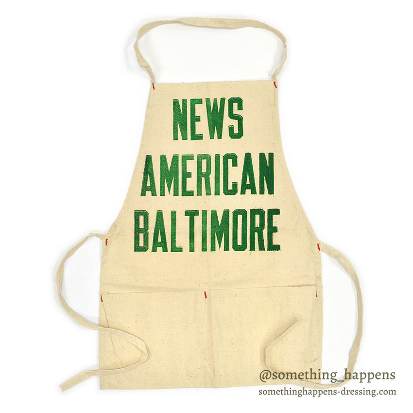 1950's~ DEADSTOCK NEWS AMERICAN BALTIMORE CANVAS APRON...