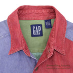 1980's〜 GAP MULTI COLOR DENIM WORK SHIRT ... L