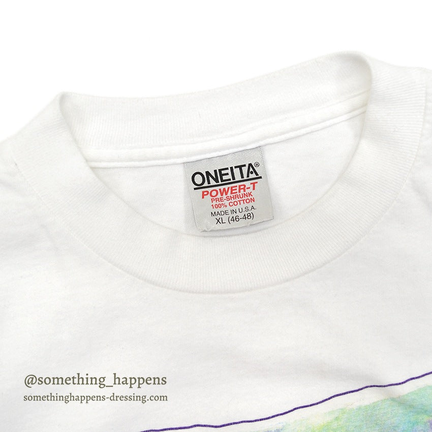 1990's ONEITA JUDY BUSWELL FLOWER ART PRINT T-SHIRT ... XL
