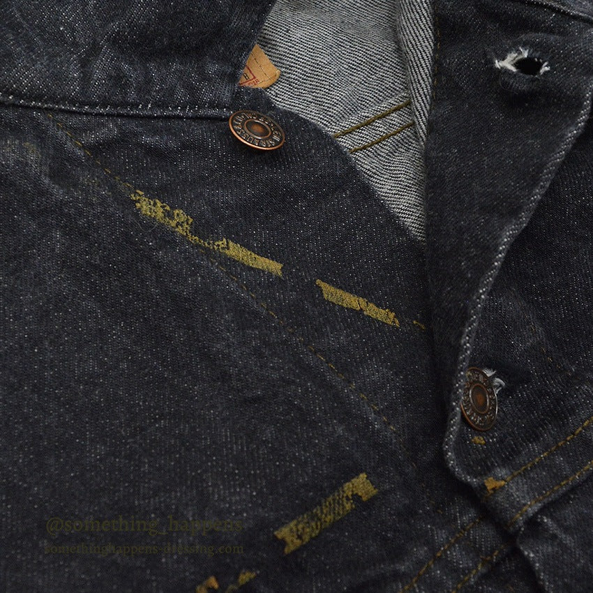 1980's Levi's 70506-0259 BLACK DENIM JACKET... 42R