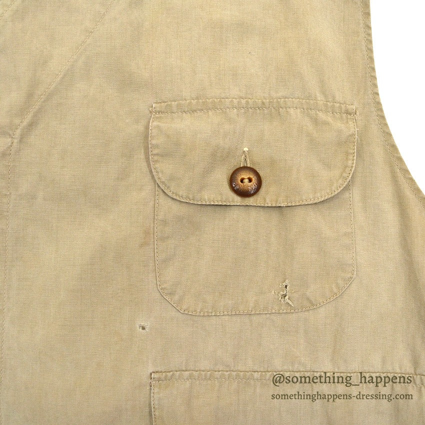 1950's LLBEAN COTTON POPLIN HUNTING VEST BIG SIZE...