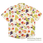 1980's BANANA REPUBLIC SAFARI & TRAVEL FRUIT PRINT S/S SHIRT ... M