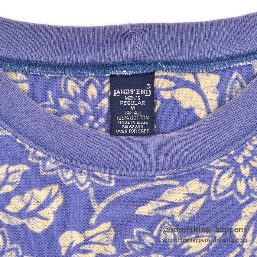 ~1990's LAND' END FLORAL PATTERN T-SHIRT ... M