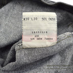 1990's Levi's 501 BLACK DENIM PANTS... W36 L30