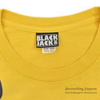 1990's BLACK JACK SMILEY FACE CROPPED T-SHIRT...