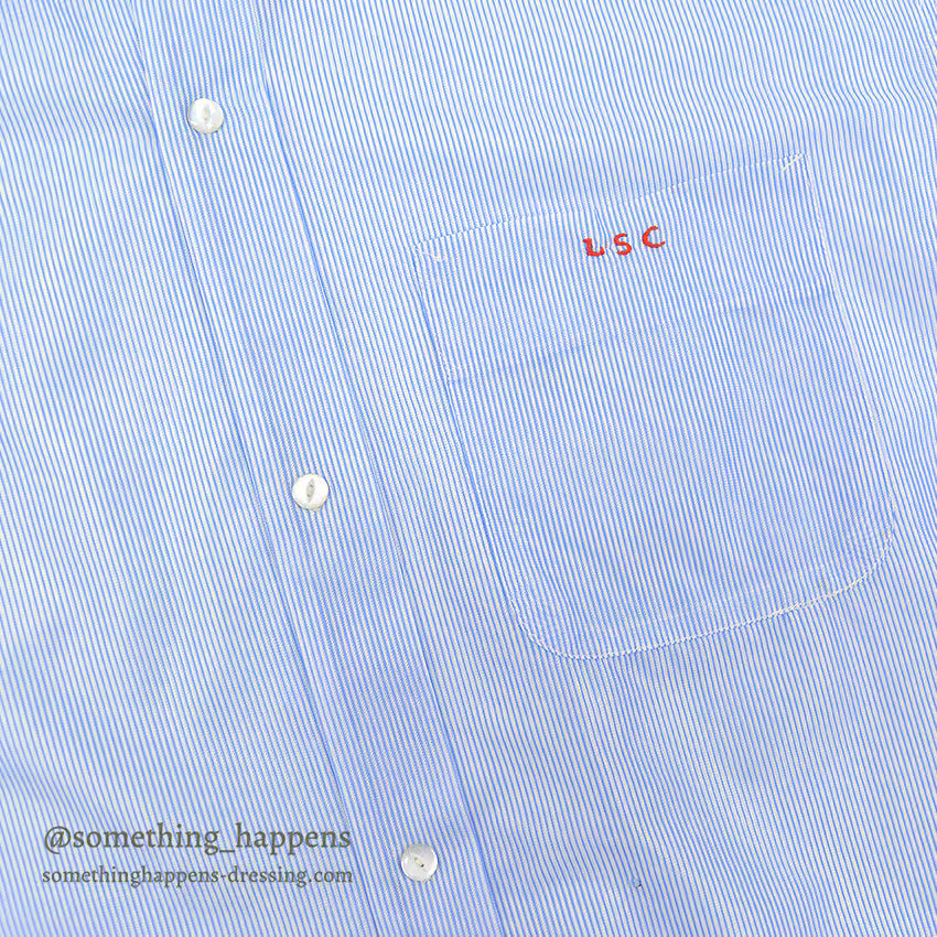 1960's~ Helen SOUTH VIETNAM SOUVENIR S/S SHIRT BLUE STRIPE ...