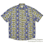 1980's BANANA REPUBLIC SAFARI & TRAVEL BATIK PRINT S/S SHIRT ... M
