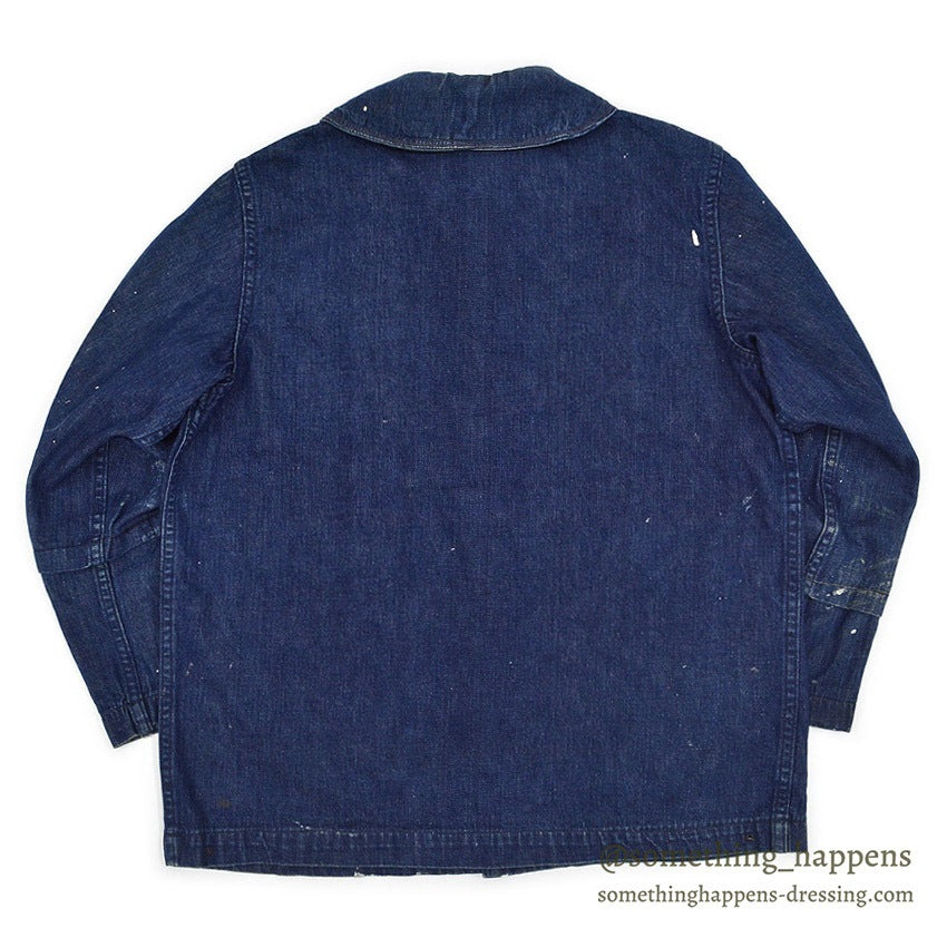 1940's U.S.NAVY WWII SHAWL COLLAR DENIM JACKET PAINTED ...