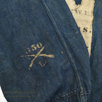 1910's USARMY WW1 ERA BLUE DENIM BARRACKS BAG PATCH...