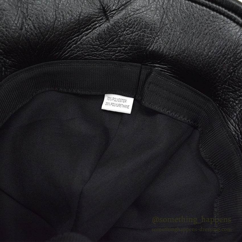 FAKE LEATHER ALL BLACK HAT 1...