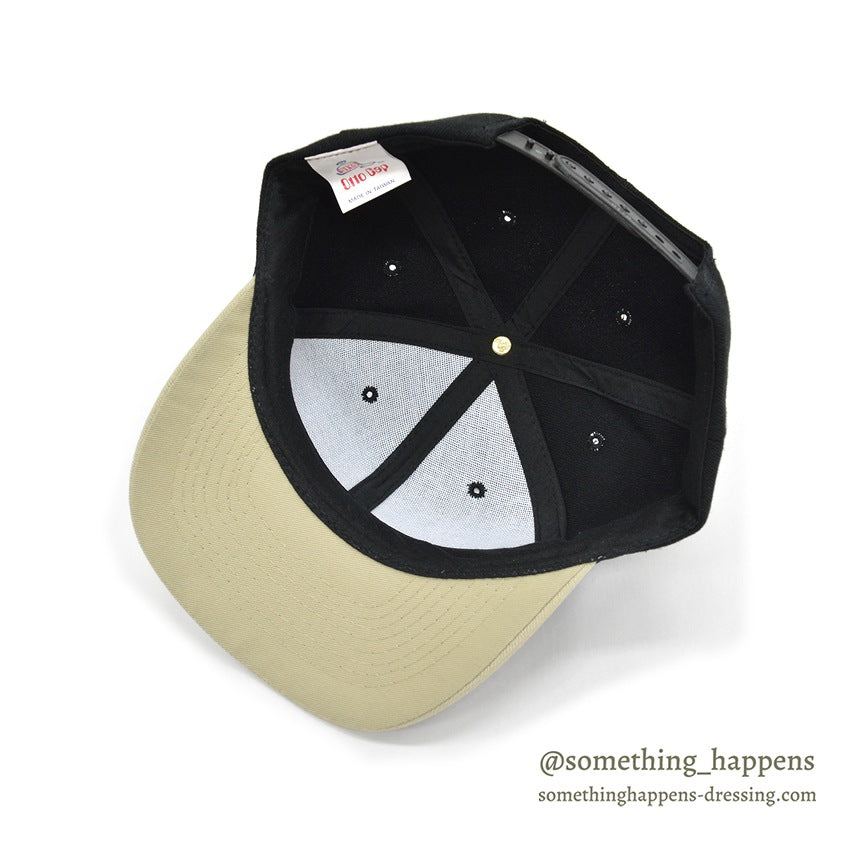 1990's~ DEADSTOCK OTTO CAP BLACK/TAN SNAP BACK CAP...