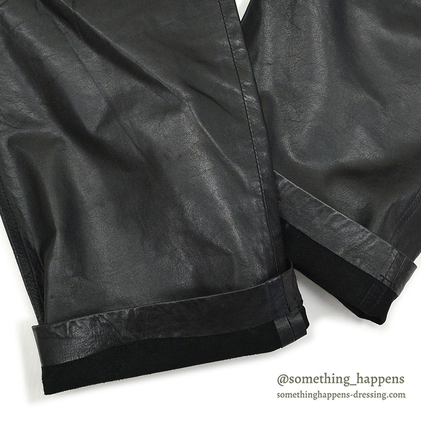 1970's~ SCULLY BLACK LEATHER PANTS...W33/L29