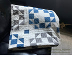 ANTIQUE CALICO PATCHWORK QUILT SUPER CLEAN... 197cm/193cm