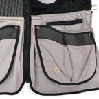 ~1980's BLACK/GRAY SHOOTING MESH VEST ...