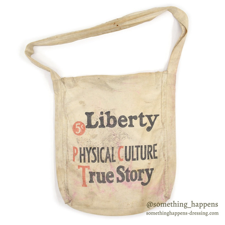 1930's~ LIBERTY PHYSICAL CULTURE TRUE STORY MAGAZINE DELIVERY BAG ...