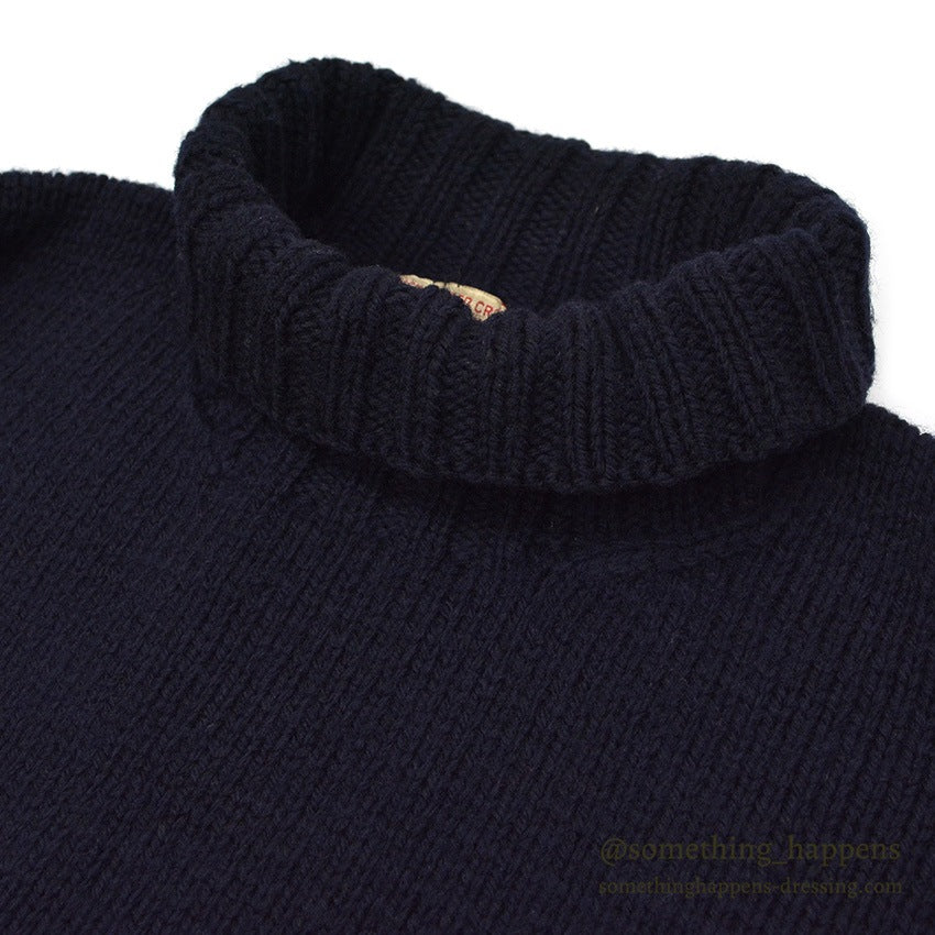 1940's AMERICAN RED CROSS WW2 TURTLE NECK WOOL SWEATER NAVY...