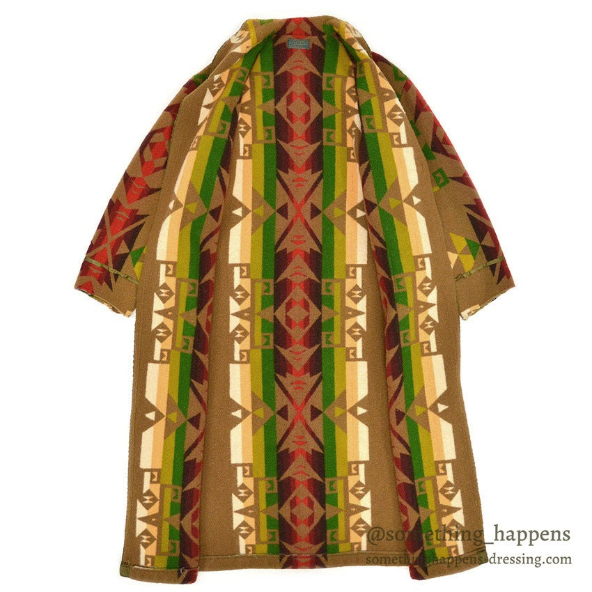 1920's PENDLETON INDIAN BLANKET COAT CHIEF BROWN ...