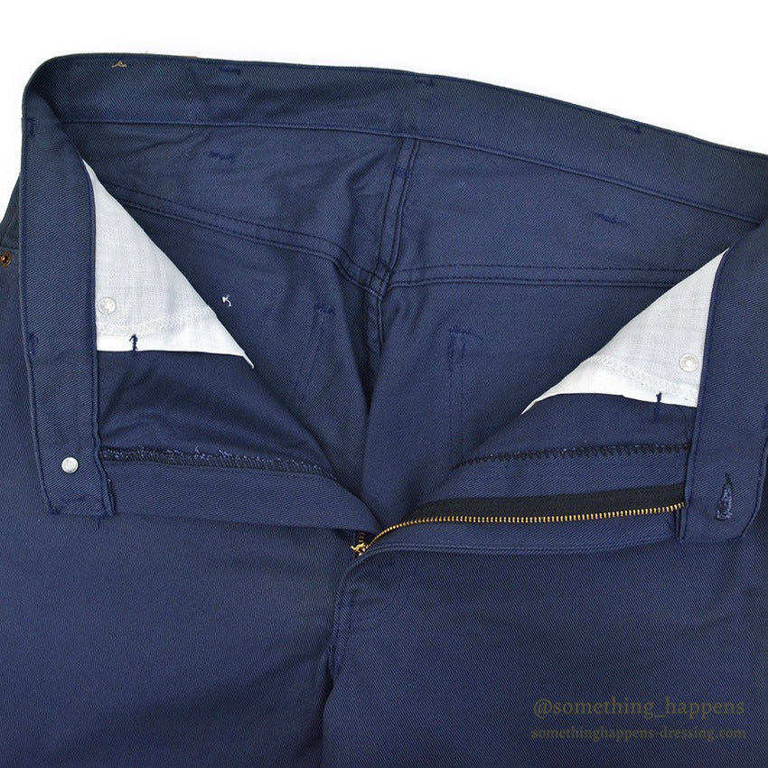 1980's DEADSTOCK Levi's 505-1017 BLUE COTTON TWILL PANTS  ... W36/L32