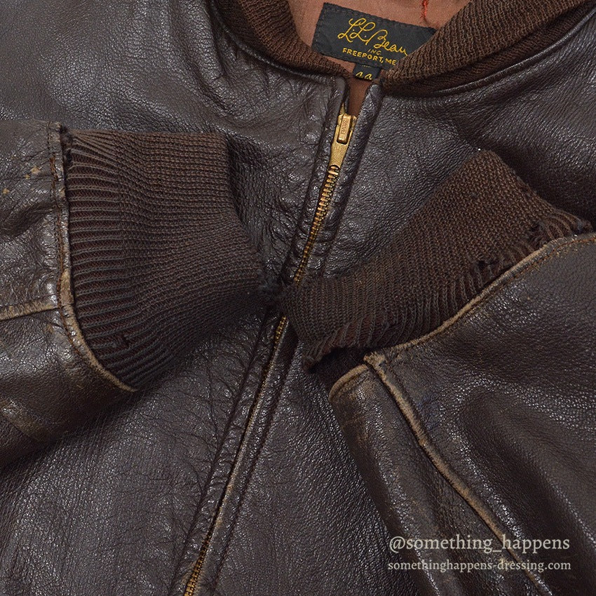 1950's~ LLBEAN GOAT SKIN LEATHER JACKET ... 44