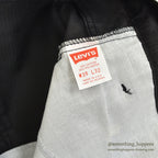 1980's DEADSTOCK Levi's 519-1558 BLACK CORDUROY PANTS... W38/L32