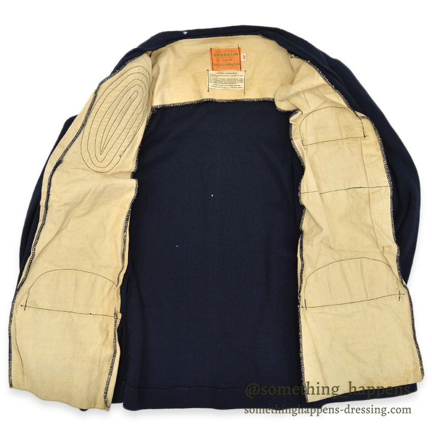 1960's SKOOKUM SHOOTING ZIP UP WOOL CARDIGAN DARK NAVY... 42