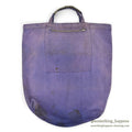 ~1950's HOME MADE FADED BLUE CANVAS TOTE BAG...