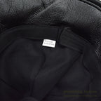 FAKE LEATHER ALL BLACK HAT...