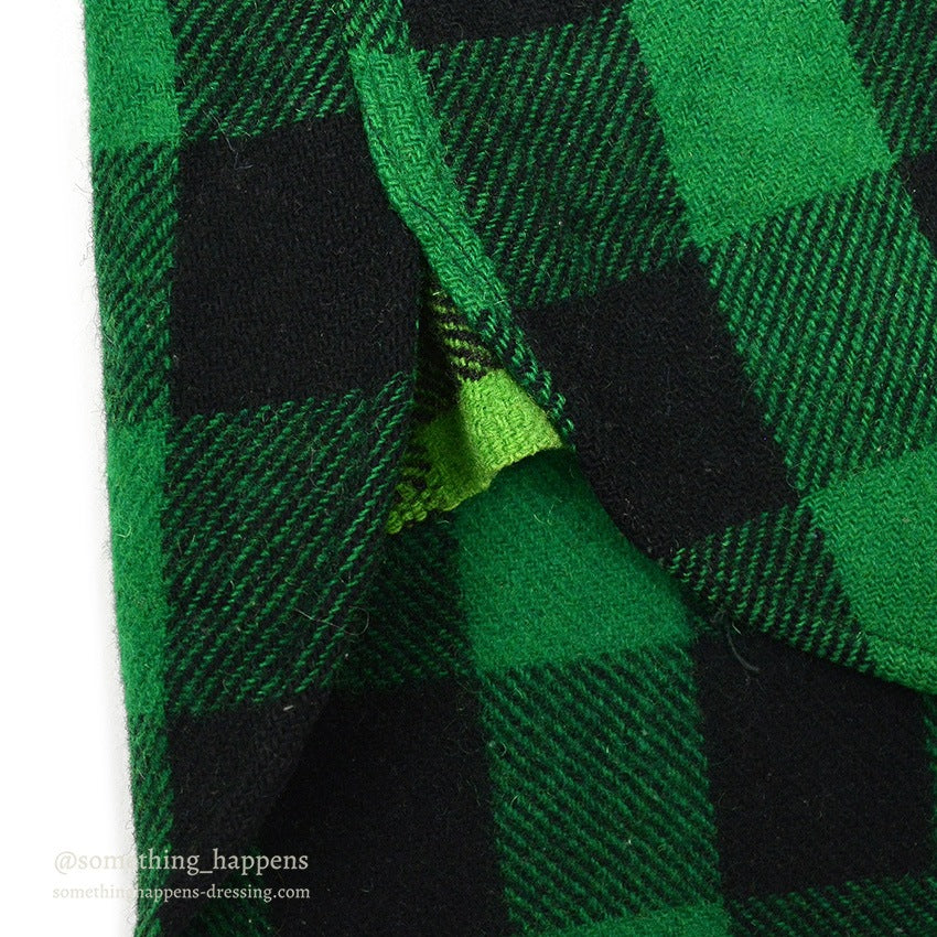 1950's KING KOLE GREEN/BLACK WOOL SHIRT UNUSUAL...