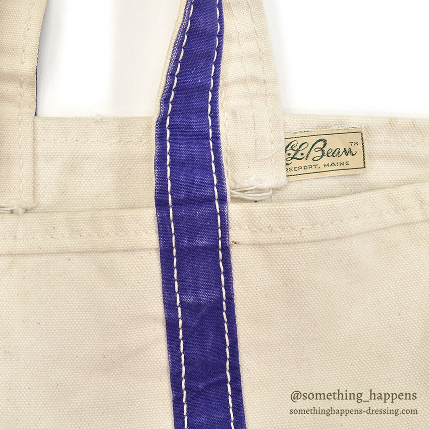 1970's LLBEAN BOAT AND TOTE PURPLE / ERROR TAG... LARGE