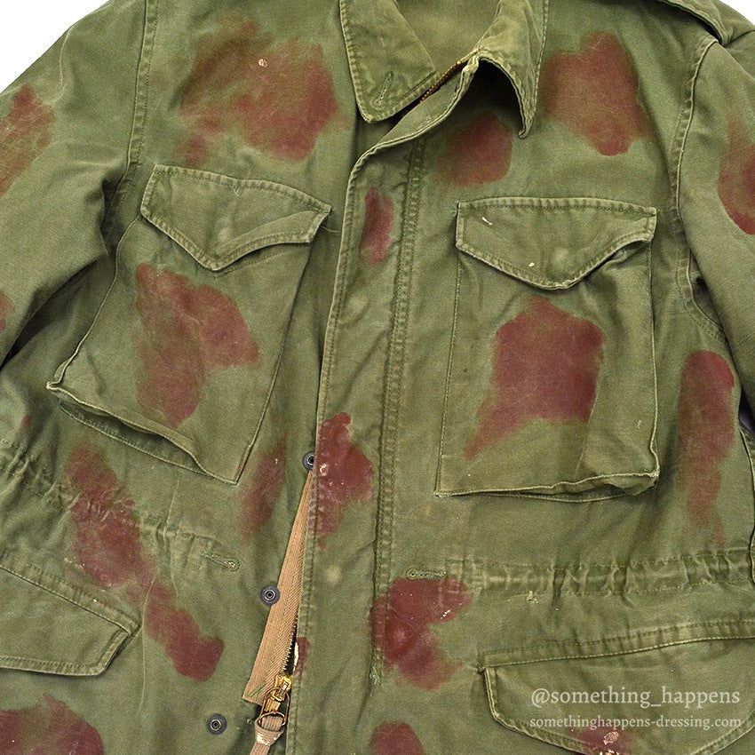 1950's USARMY M-51 HAND PAINTED CAMO FIELD JACKET... MR