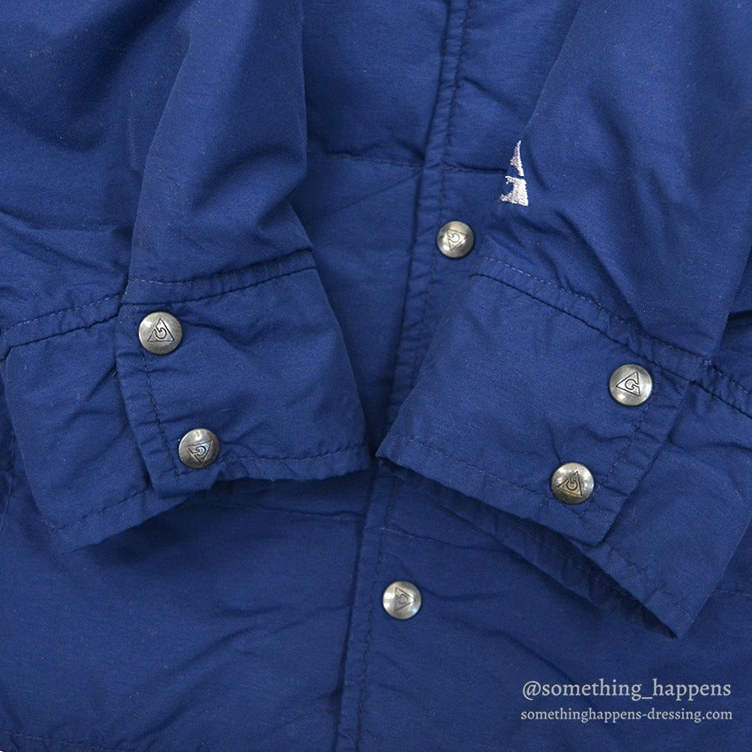 1980's GERRY DOWN SHIRT NAVY ... Fits like L to XL