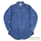 1960's~ MAVERICK DENIM WESTERN SHIRT... 15 1/2