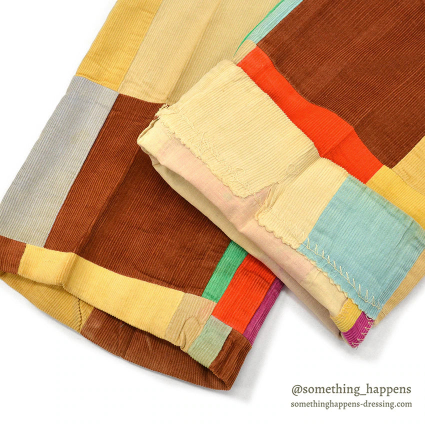 ~1970's TALBOTS PATCHWORK CORDUROY PANTS ... W36/L30