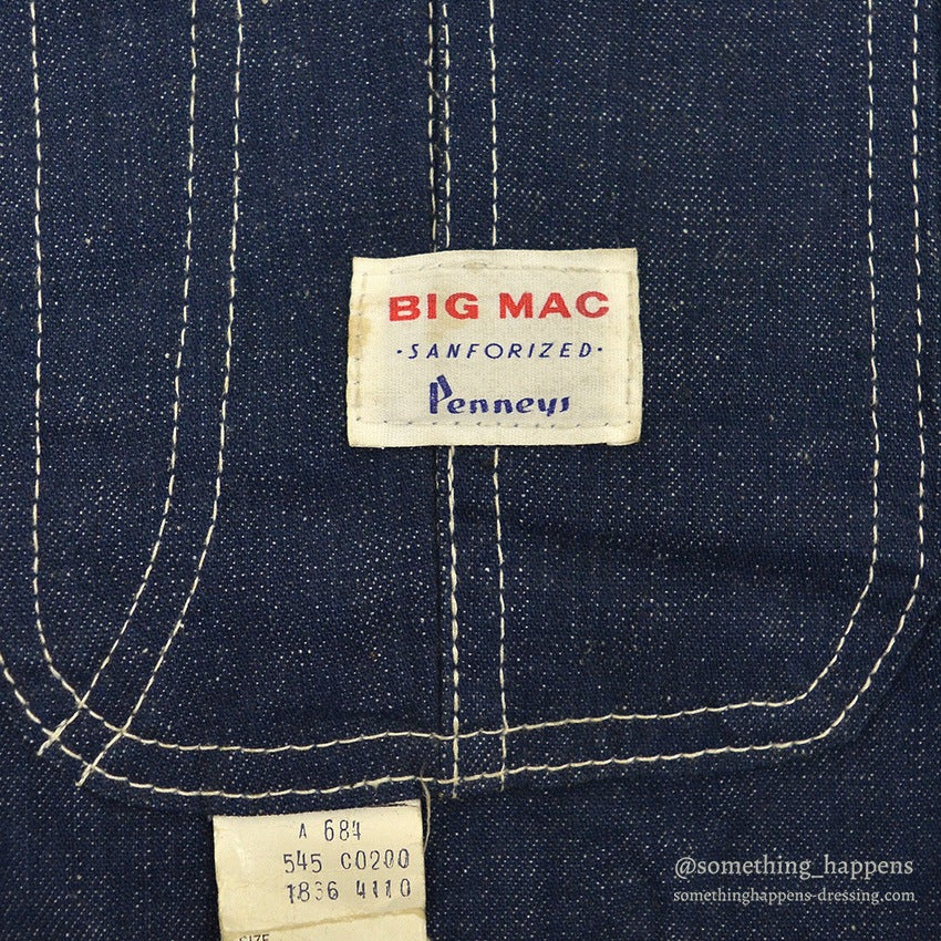 1950's~ DEADSTOCK BIGMAC PENNEYS DENIM COVERALL... 38