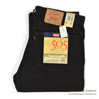 1980's DEADSTOCK Levi's 505 BLACK DENIM PANTS ... W38/L30