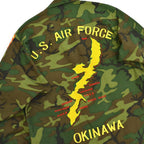 1960's USAF ERDL OKINAWA EMBROIDERY JUNGLE FATIGUE JACKET... ML