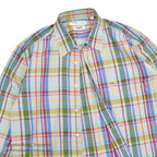 ~1980's CUZZENS PLAID COTTON DRESS SHIRT MADE IN IATLY 2 ... L