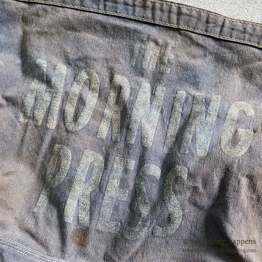 1940's~ THE MORNING PRESS FADED NAVY NEWSPAPERS BAG...