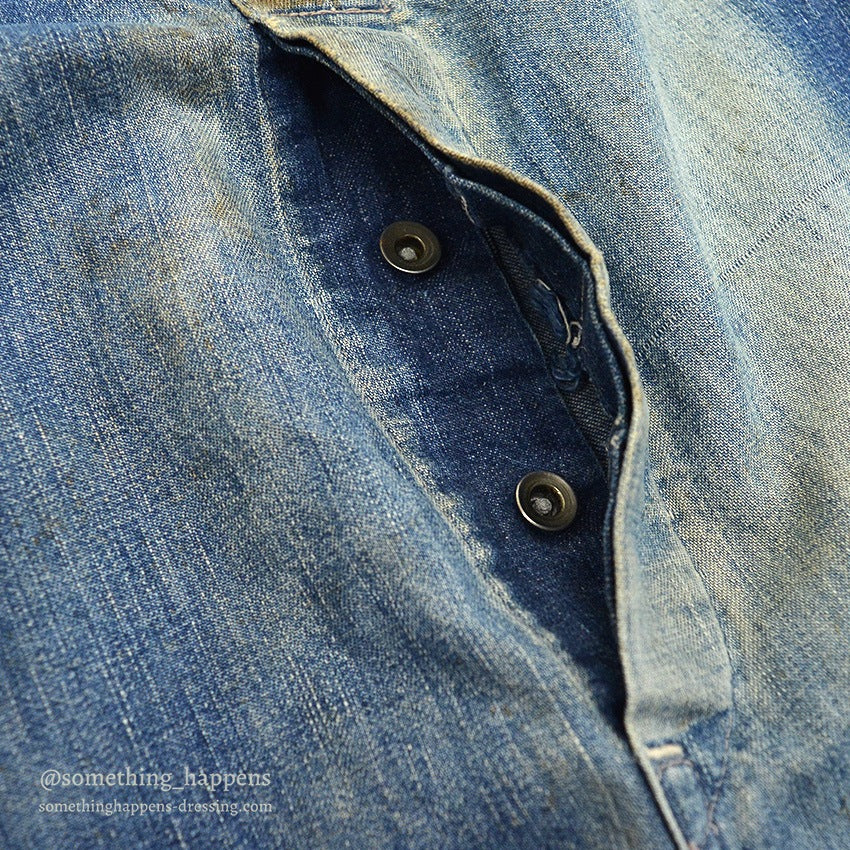 1950's HERCULES DENIM OVERALL SUN FADED ... W38/L28