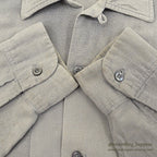 1960's TOWNCRAFT PENNEYS PLAIN LIGHT GRAY FLANNEL SHIRT ... L