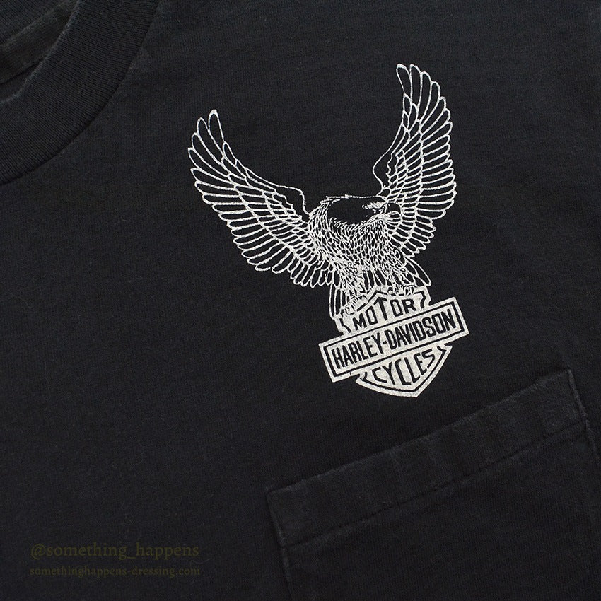 1980's~ HARLEY-DAVIDSON DEALER POCKET T-SHIRT...