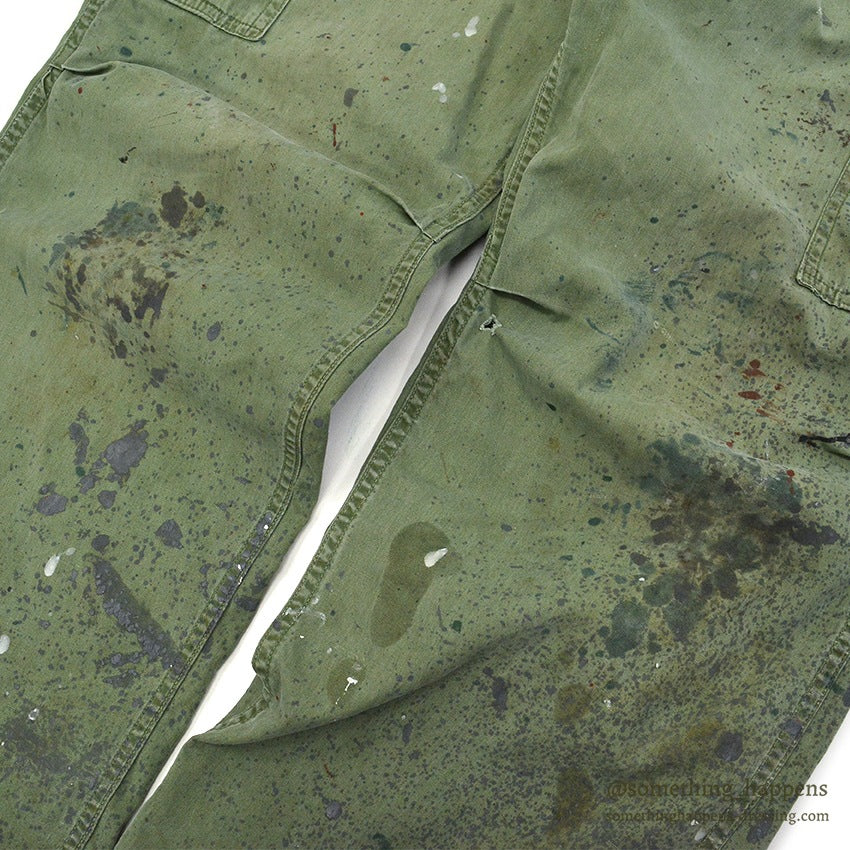 1960's USARMY JUNGLE FATIGUE PANTS POPLIN... MEDIUM-REGULAR