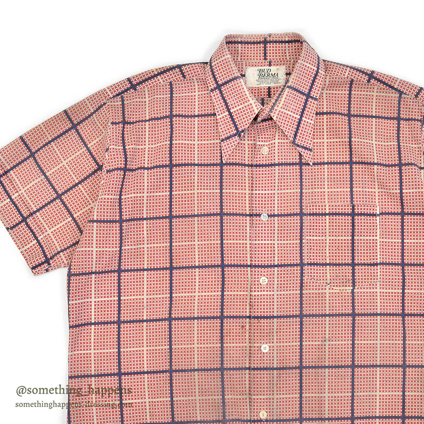 1970's BUD BERMA PLAID S/S SHIRT ... 17