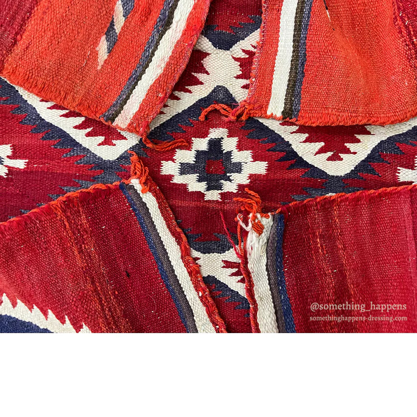 ANTIQUE NAVAJO RUG RED/ORANGE LARGE SIZE ... 165cm/115cm