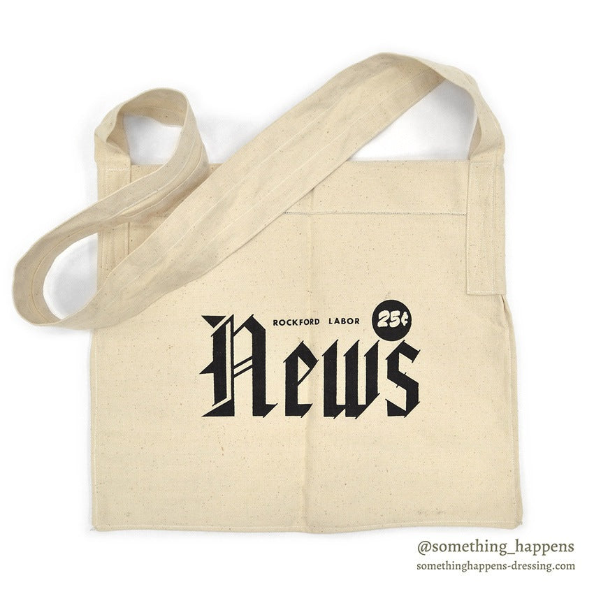 OLD ROCKFORD LABOR NEWS CANVAS DELIVERY BAG ...