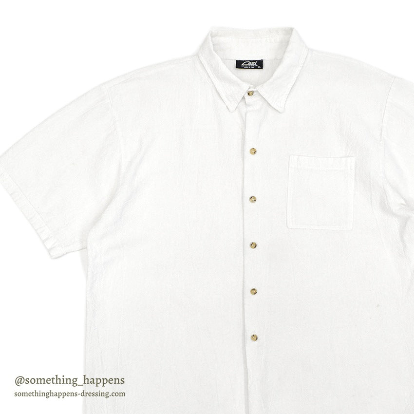 1990's COOL SPORTSWEAR WHITE COTTON S/S SHIRT ... XL