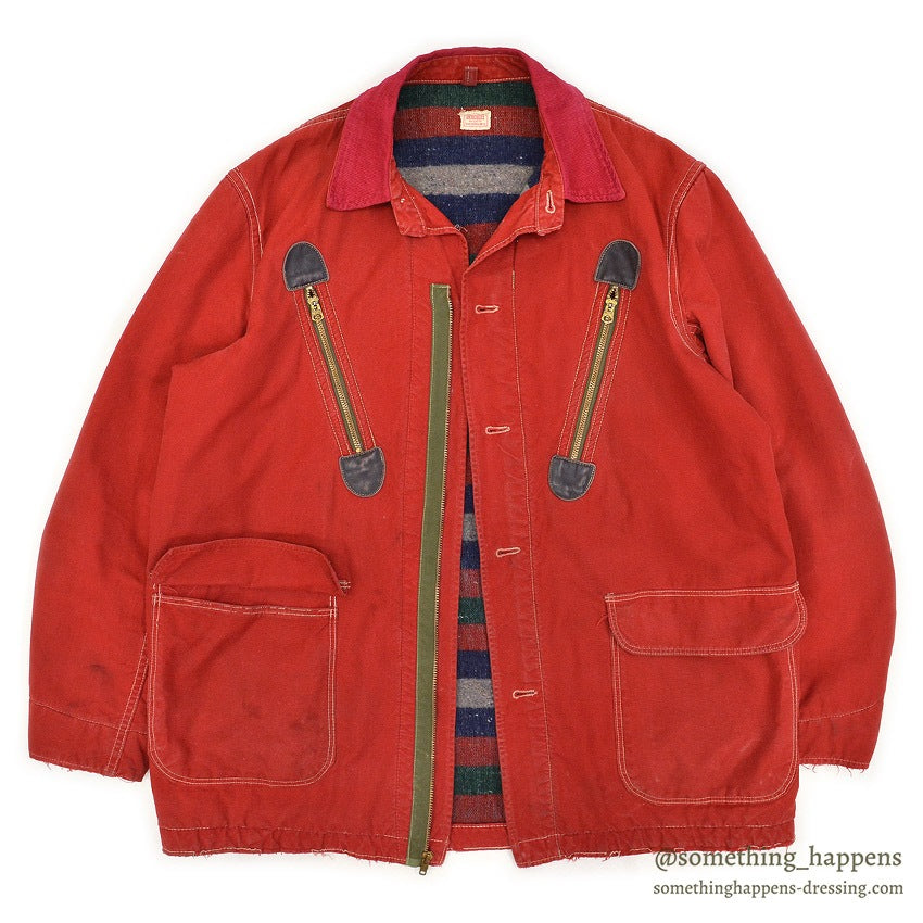 1950's~ HERCULES RED COVERALL BLANKET LINING MODIFIED...