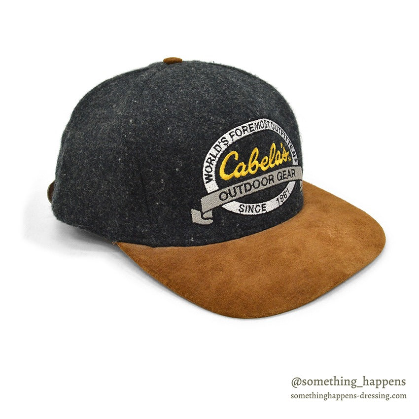 1990's CABELA'S WOOL / SUEDE LEATHER CAP...